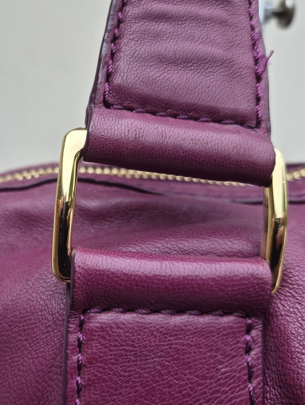 MICHAEL Michael Kors Vintage Mulberry Leather Satchel Shoulder Bag - Picture 6 of 13